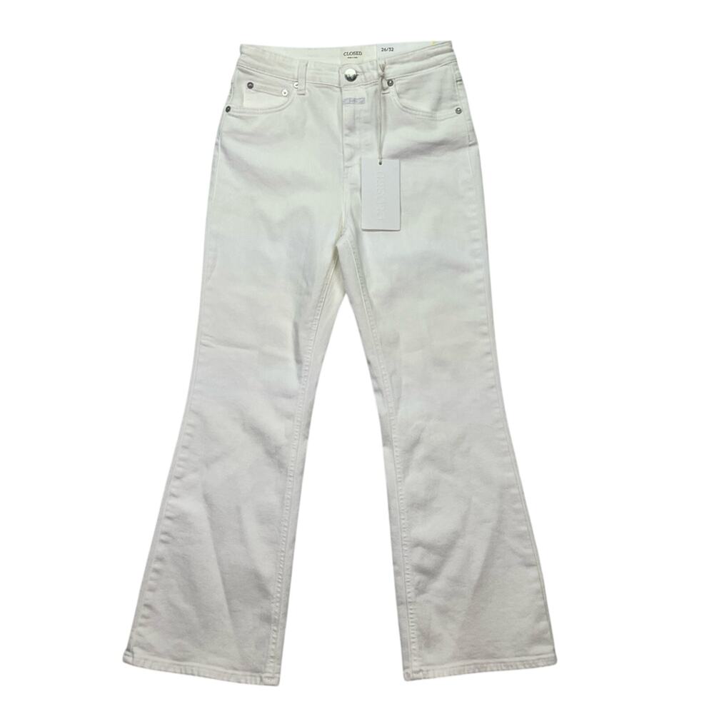 Closed Crop Flare Jeans High Rise Ecru White Kick Flare Ankle Jeans NWT Size 26